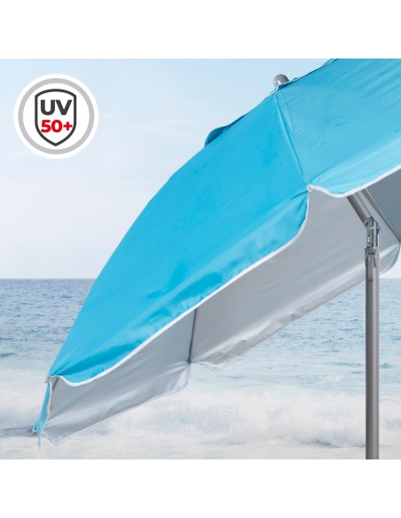 Guarda-sol grande Ø200 cm azul | Distria