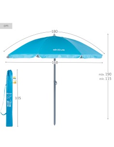 Guarda-sol azul Ø180 cm | Distria 2