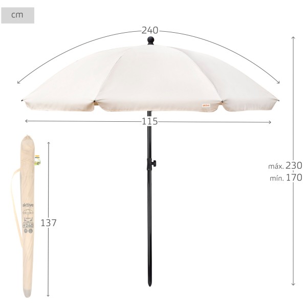 Guarda-chuva de jardim com proteção UV30 | Distria