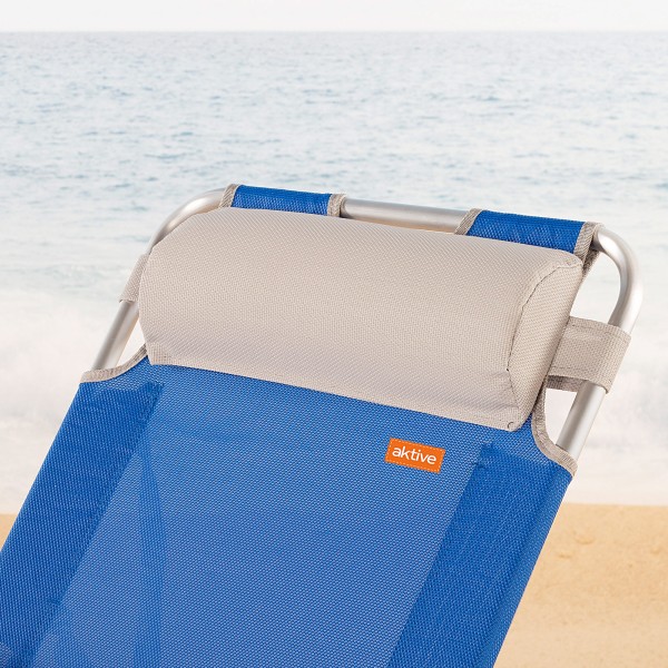 Espreguiçadeira de praia dobrável multiposições azul | Distria