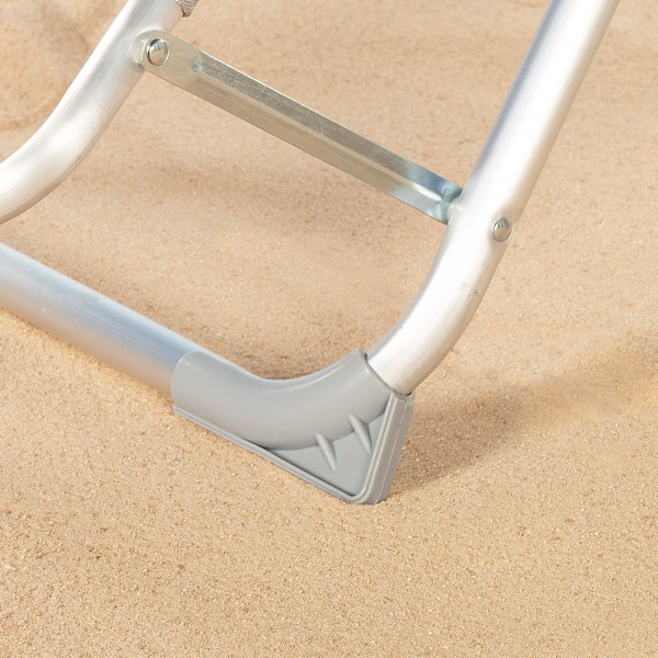 Espreguiçadeira de praia dobrável multiposições azul | Distria