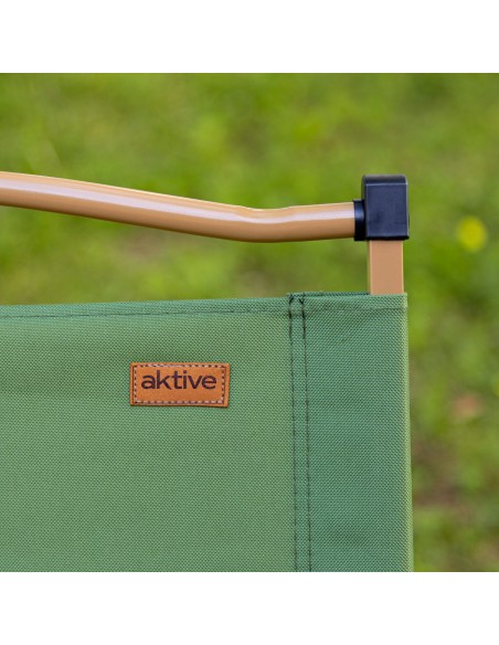 Cadeira dobrável baixa verde Glamping | Distria