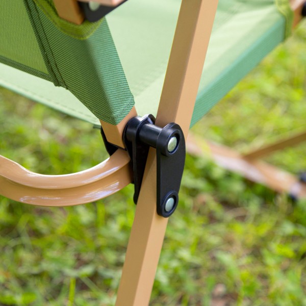 Cadeira dobrável baixa verde Glamping | Distria
