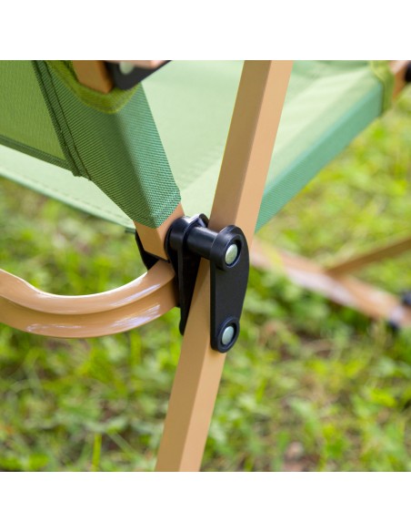 Cadeira dobrável baixa verde Glamping | Distria
