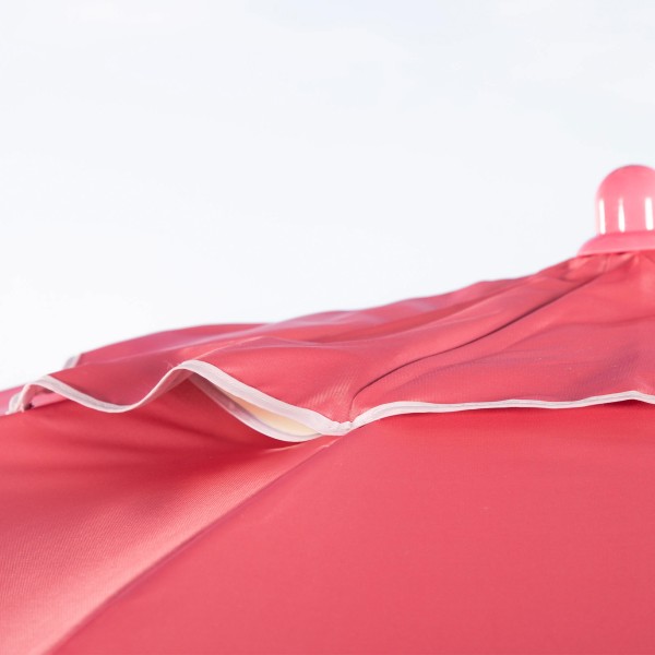 Guarda-sol de praia rosa Ø220 cm com ventilação UV50 Aktive | Distria