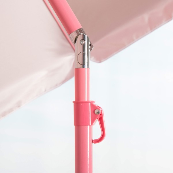 Guarda-sol de praia rosa Ø220 cm com ventilação UV50 Aktive | Distria