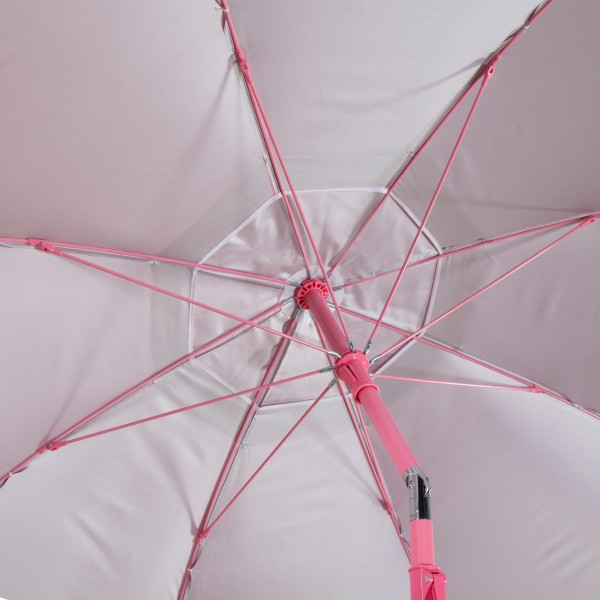 Guarda-sol de praia rosa Ø220 cm com ventilação UV50 Aktive | Distria