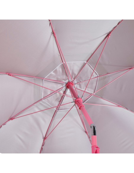 Guarda-sol de praia rosa Ø220 cm com ventilação UV50 Aktive | Distria