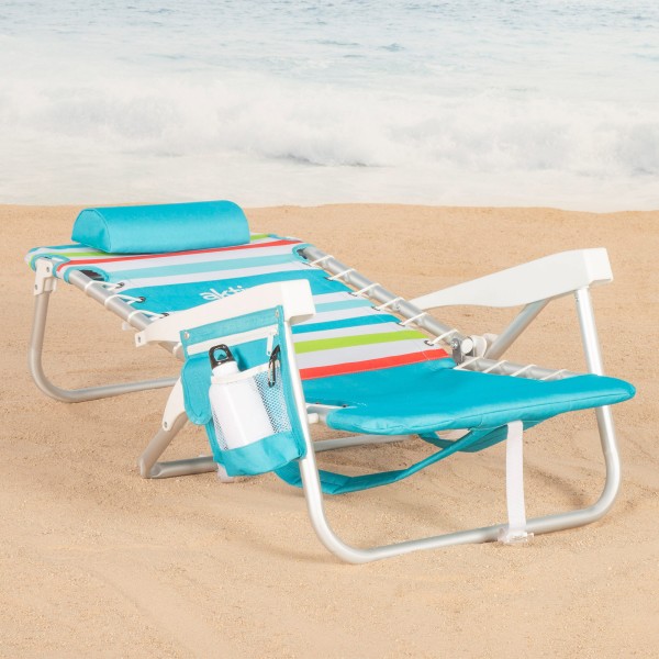 Cadeira de praia multiposições 5 posições com geleira | Distria