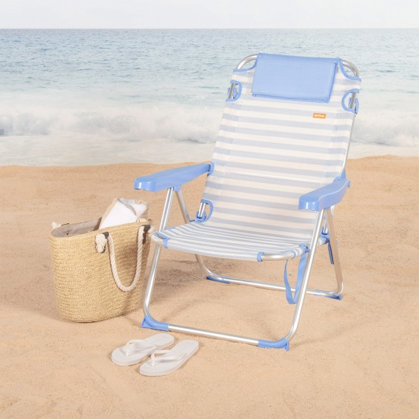 Cadeira de praia dobrável 48x60x90 cm Aktive | Distria