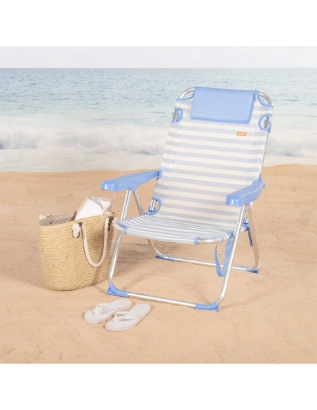 Cadeira de praia dobrável 48x60x90 cm Aktive | Distria