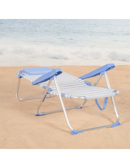 Cadeira de praia dobrável 48x60x90 cm Aktive | Distria