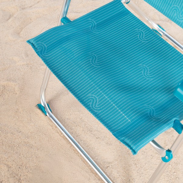 Cadeira de praia dobrável alta, 5 posições Aktive | Distria
