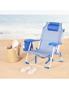 Cadeira de praia dobrável com listras 48x58x76 cm Aktive | Distria 2