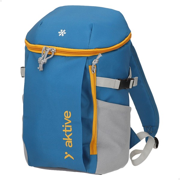 Mochila térmica isotérmica azul 8 litros com bolsos Aktive | Distria