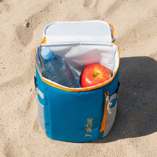 Mochila térmica isotérmica azul 8 litros com bolsos Aktive | Distria