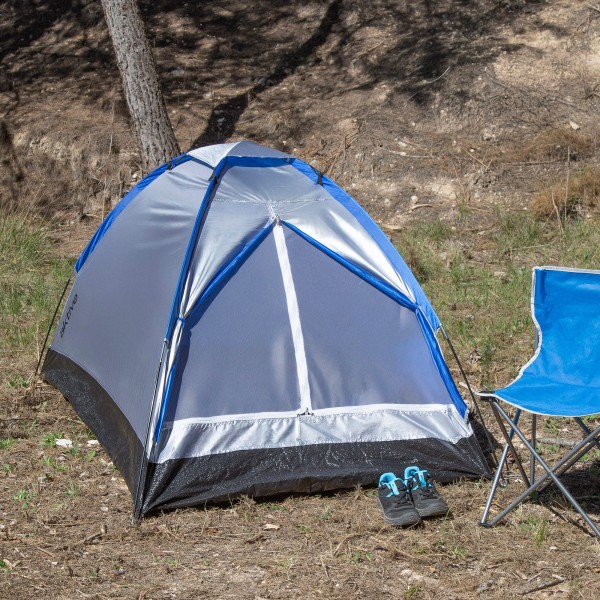 Tenda cinza para 2 pessoas 120x200x100 cm | Distria