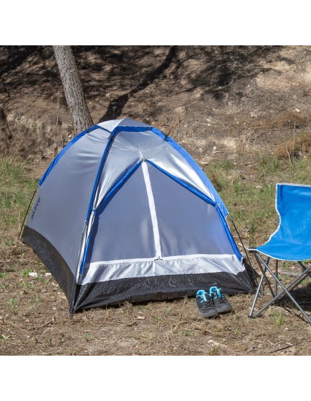 Tenda cinza para 2 pessoas 120x200x100 cm | Distria