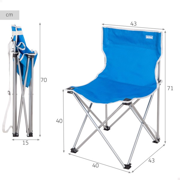 Cadeira de camping dobrável 43x43x71 cm Aktive | Distria