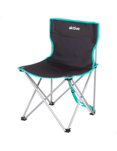 Cadeira de camping dobrável 43x43x71 cm preta Aktive | Distria