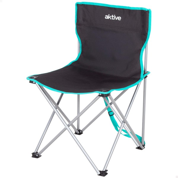 Cadeira de camping dobrável 43x43x71 cm preta Aktive | Distria