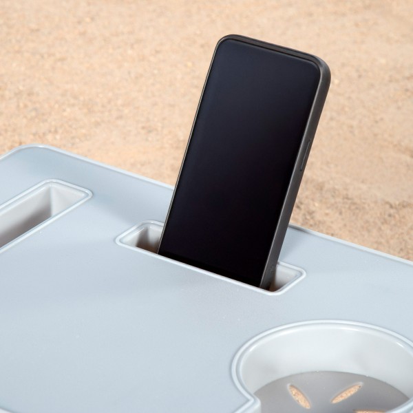 Mesa de praia dobrável 35x25x25 cm com porta-copos | Distria