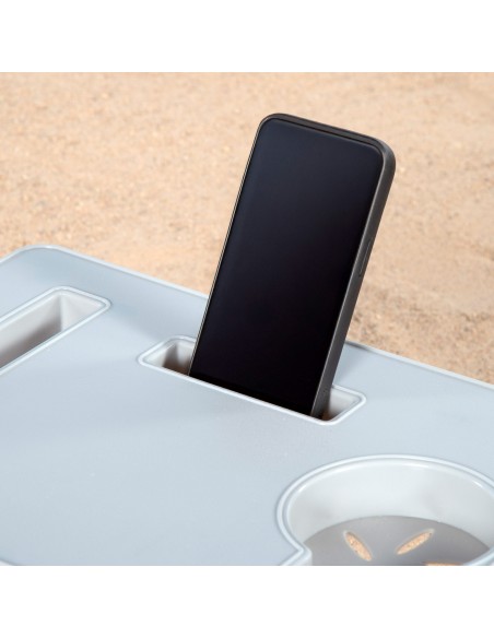 Mesa de praia dobrável 35x25x25 cm com porta-copos | Distria