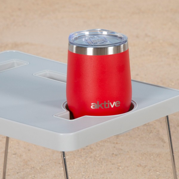 Mesa de praia dobrável 35x25x25 cm com porta-copos | Distria