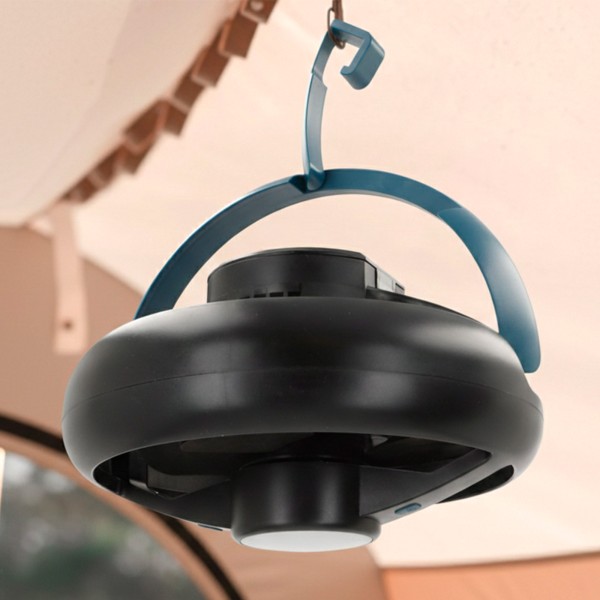 Lâmpada de camping LED recarregável 3 em 1 com ventilador | Distria
