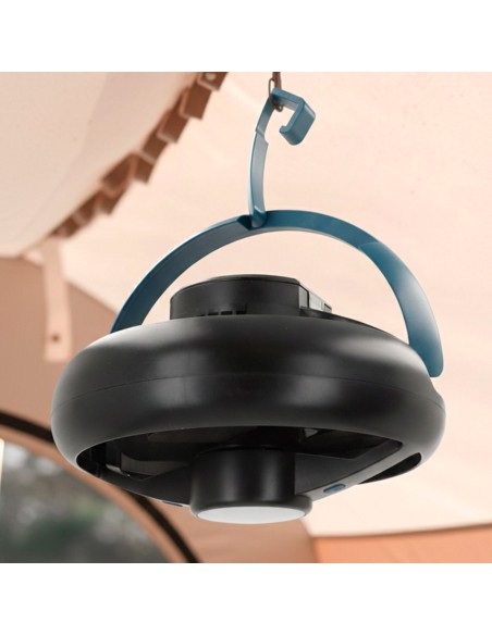 Lâmpada de camping LED recarregável 3 em 1 com ventilador | Distria