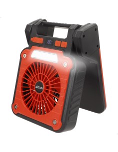 Lâmpada de camping LED 3 em 1 com ventilador | Distria
