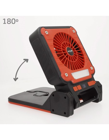 Lâmpada de camping LED 3 em 1 com ventilador | Distria