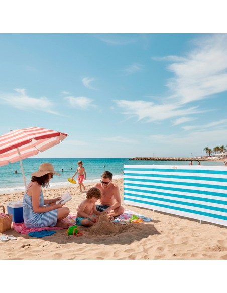 Jaqueta corta-vento listrada para praia 480x100 cm Aktive | Distria