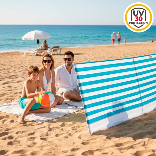 Jaqueta corta-vento listrada para praia 480x100 cm Aktive | Distria