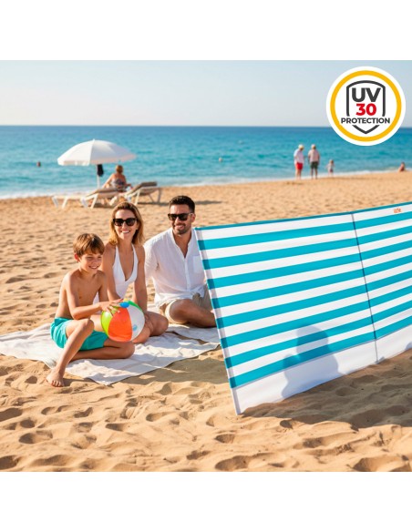 Jaqueta corta-vento listrada para praia 480x100 cm Aktive | Distria