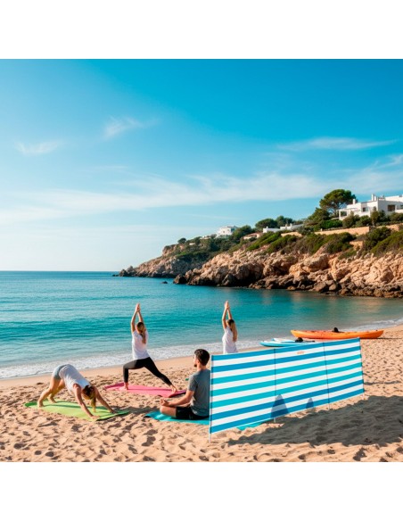 Jaqueta corta-vento listrada para praia 480x100 cm Aktive | Distria