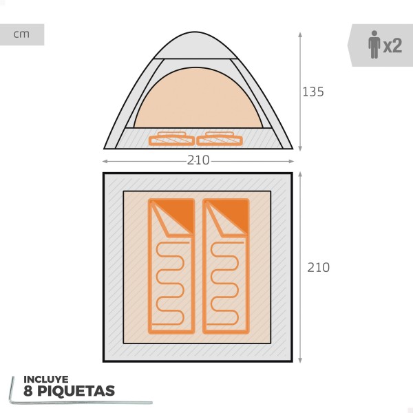 Tenda inflável com postes Aktive | Distria