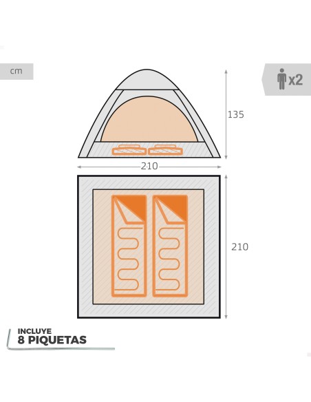 Tenda inflável com postes Aktive | Distria
