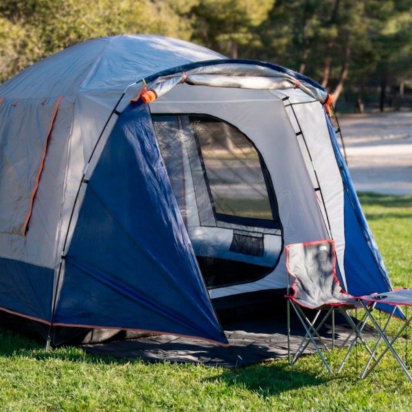 Tenda cinza e azul para 4 pessoas, 250x350x200 cm | Distria