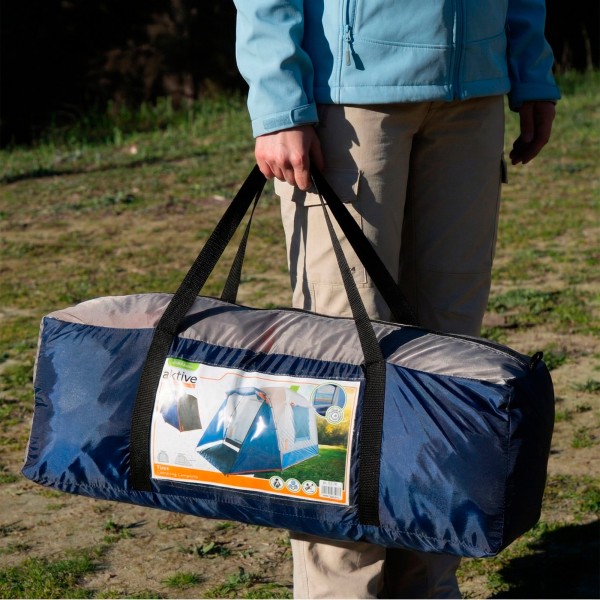 Tenda cinza e azul para 4 pessoas, 250x350x200 cm | Distria