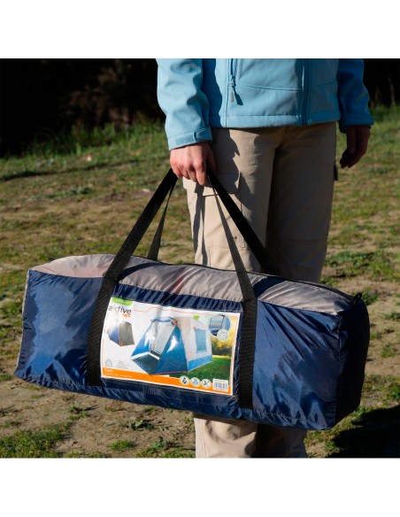 Tenda cinza e azul para 4 pessoas, 250x350x200 cm | Distria