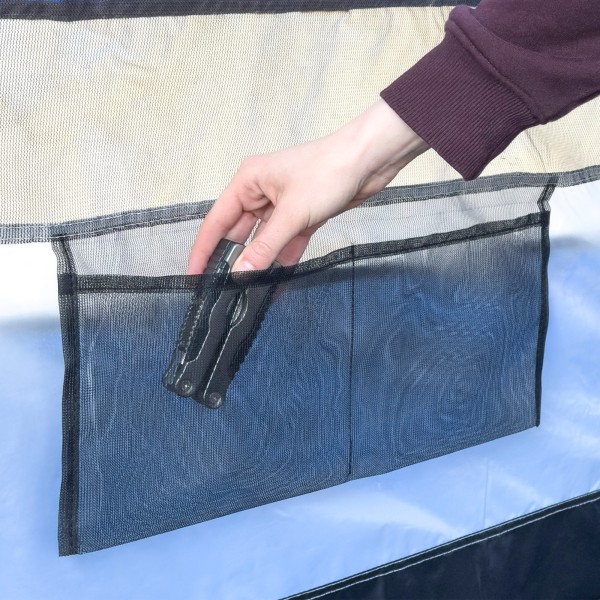 Tenda cinza e azul para 4 pessoas, 250x350x200 cm | Distria