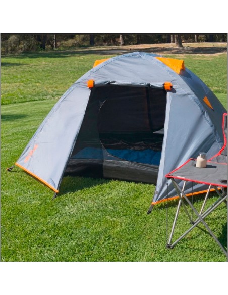 Tenda cinza com porta dupla 210x140x110 cm | Distria