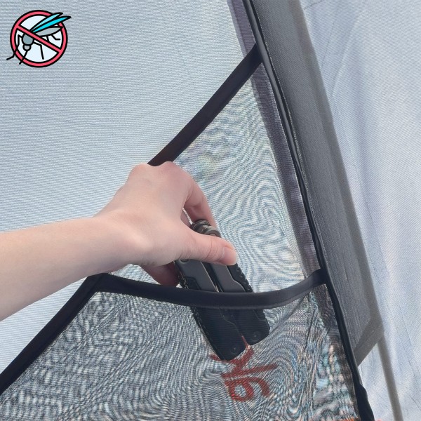 Tenda cinza com porta dupla 210x140x110 cm | Distria