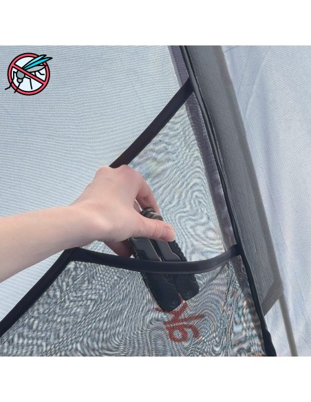 Tenda cinza com porta dupla 210x140x110 cm | Distria