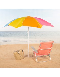 Guarda-sol praia multicolorido inclinável 180 cm UV50 Aktive | Distria 2