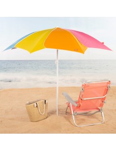 Guarda-sol de praia multicolorido Ø200 cm UV50 Aktive | Distria 2