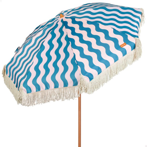 Aktive Guarda-sol de praia 200 cm com ondas e franjas | Distria