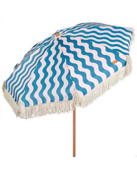 Aktive Guarda-sol de praia 200 cm com ondas e franjas | Distria