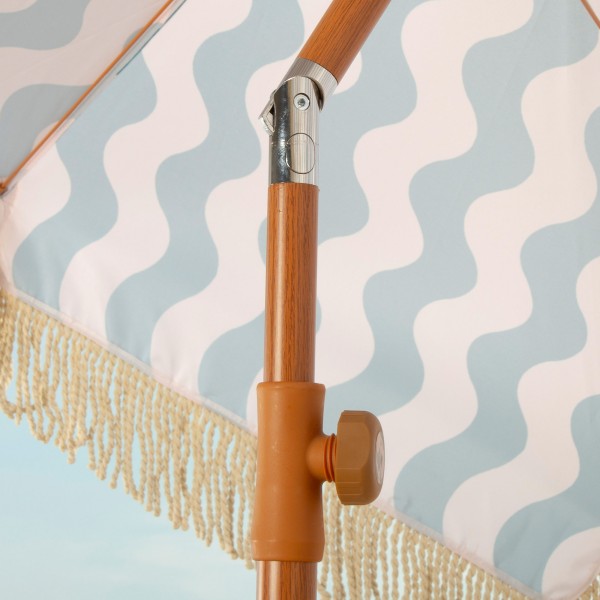 Aktive Guarda-sol de praia 200 cm com ondas e franjas | Distria